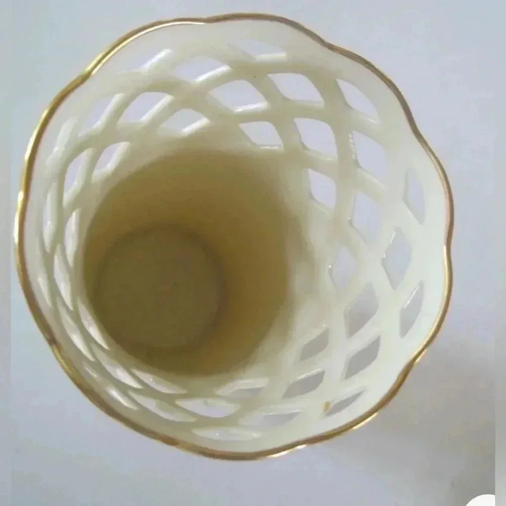 Lenox Cream Gold Trim Fine China Vase